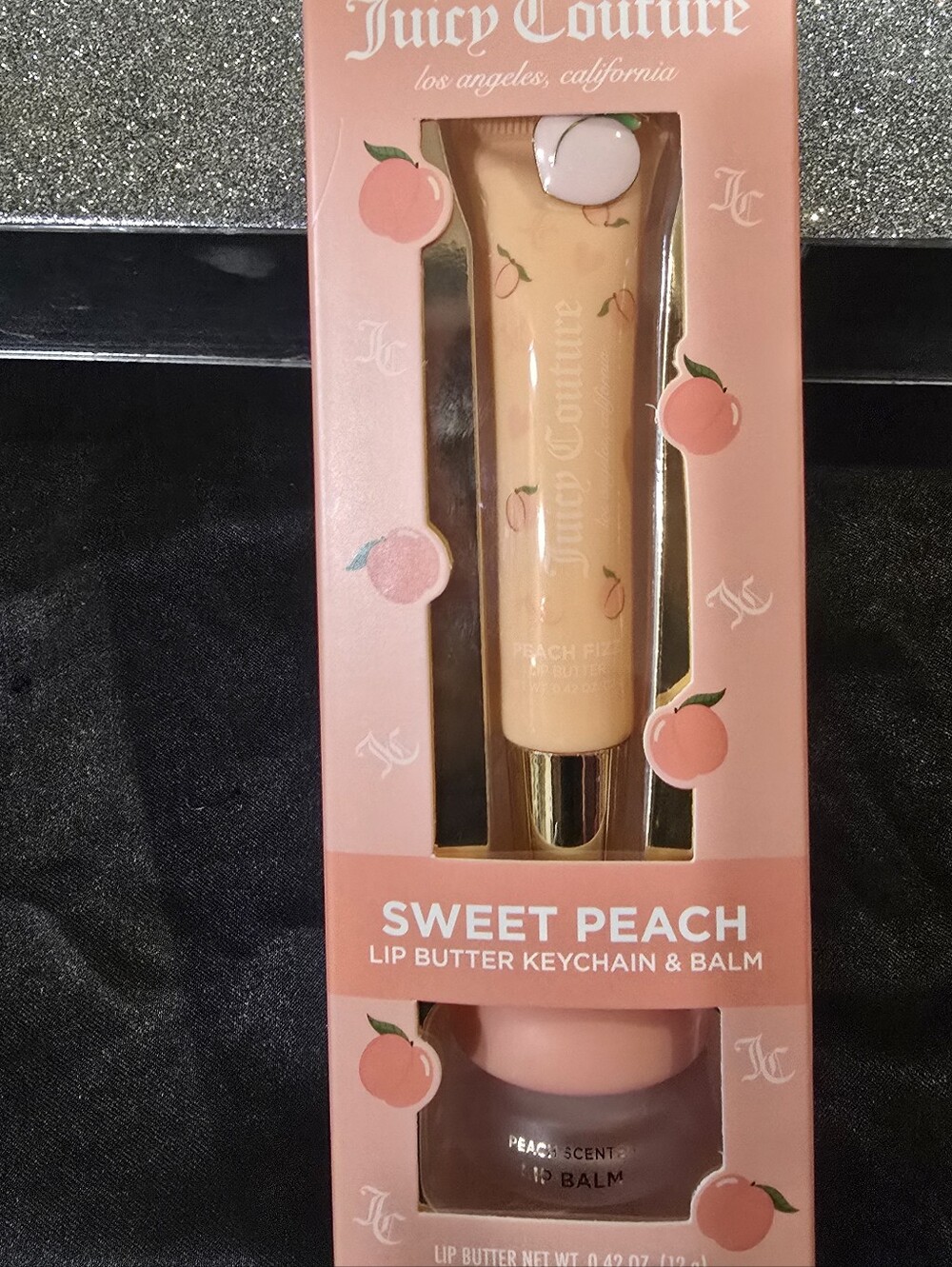 Juicy Couture Sweet Peach Lip Butter Keychain &  Balm Set - Picture 6 of 6